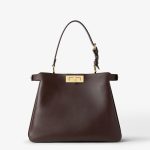 FENDI Peekaboo Soft Medium Dark brown leather bag